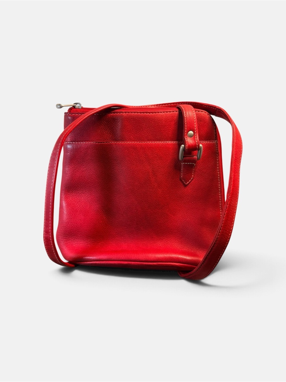 Le Donne Red Leather Crossbody Bag for Women